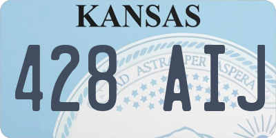 KS license plate 428AIJ