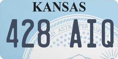 KS license plate 428AIQ
