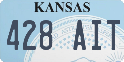 KS license plate 428AIT