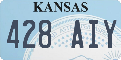 KS license plate 428AIY