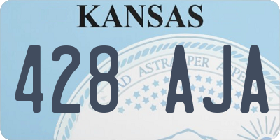 KS license plate 428AJA