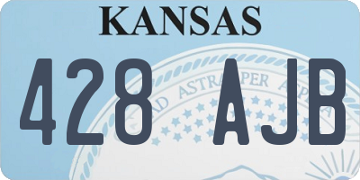 KS license plate 428AJB