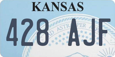 KS license plate 428AJF