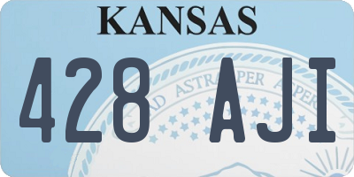 KS license plate 428AJI