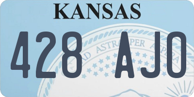 KS license plate 428AJO