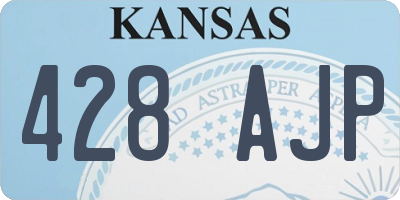 KS license plate 428AJP