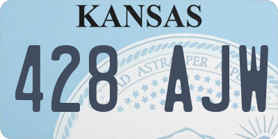 KS license plate 428AJW