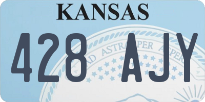KS license plate 428AJY