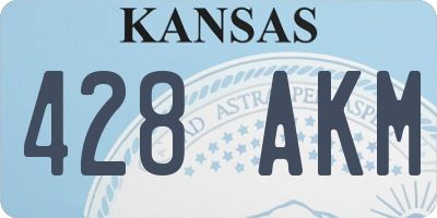 KS license plate 428AKM