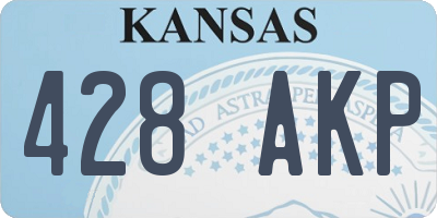 KS license plate 428AKP
