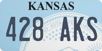 KS license plate 428AKS