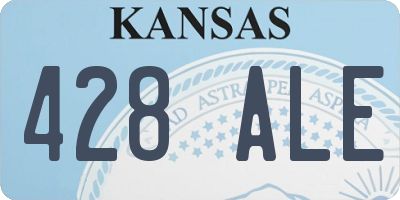 KS license plate 428ALE
