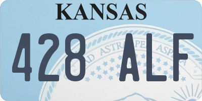 KS license plate 428ALF