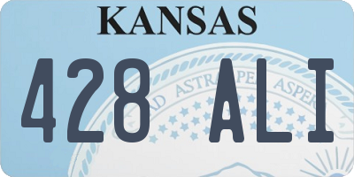 KS license plate 428ALI