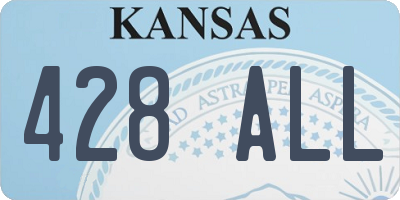 KS license plate 428ALL