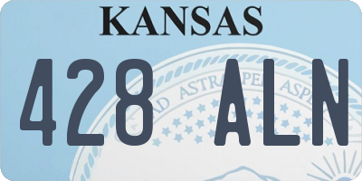KS license plate 428ALN