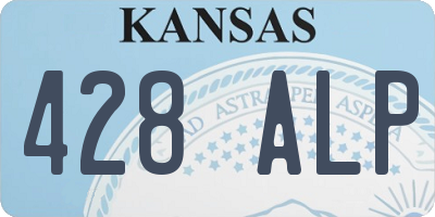 KS license plate 428ALP