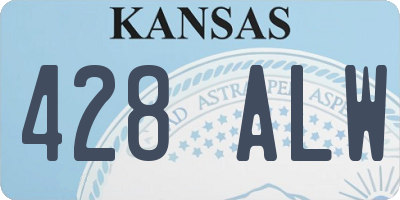 KS license plate 428ALW