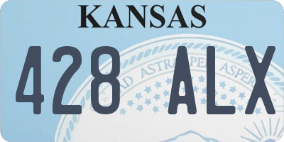 KS license plate 428ALX