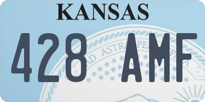 KS license plate 428AMF