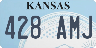 KS license plate 428AMJ