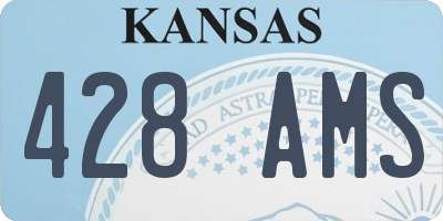 KS license plate 428AMS