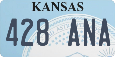 KS license plate 428ANA