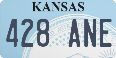 KS license plate 428ANE