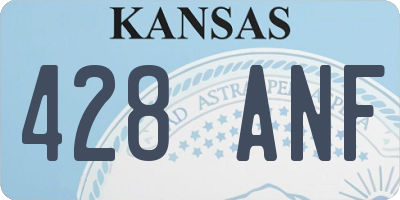 KS license plate 428ANF