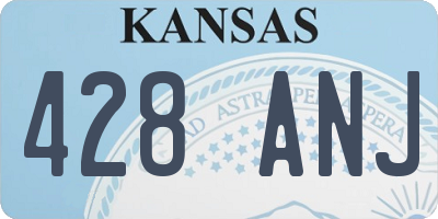 KS license plate 428ANJ