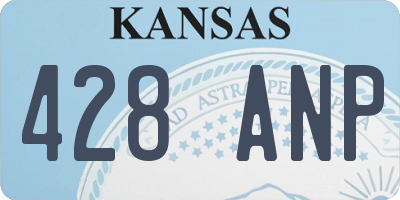KS license plate 428ANP