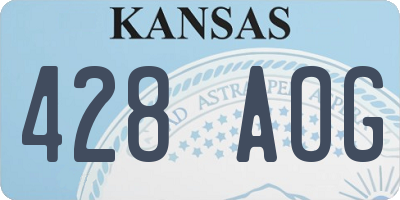 KS license plate 428AOG
