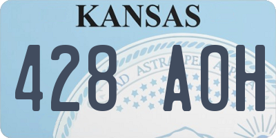 KS license plate 428AOH