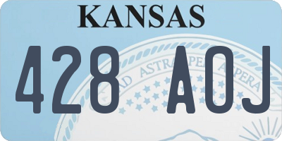 KS license plate 428AOJ