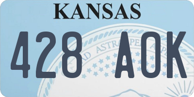 KS license plate 428AOK