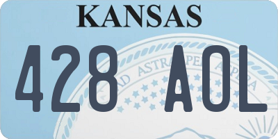 KS license plate 428AOL