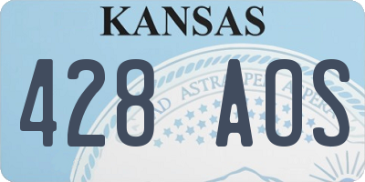 KS license plate 428AOS