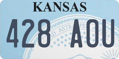 KS license plate 428AOU