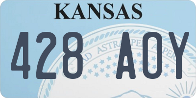 KS license plate 428AOY