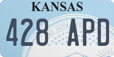 KS license plate 428APD