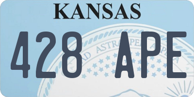 KS license plate 428APE