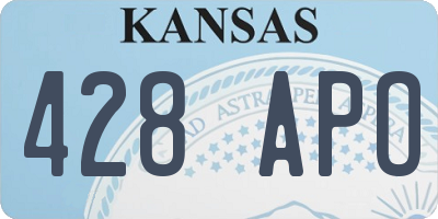 KS license plate 428APO