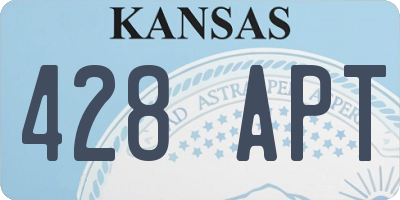 KS license plate 428APT