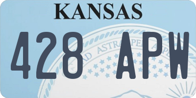 KS license plate 428APW