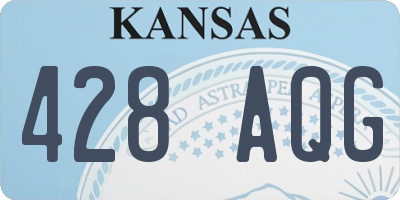 KS license plate 428AQG