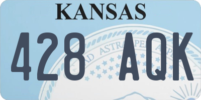 KS license plate 428AQK