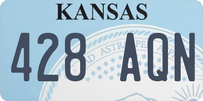 KS license plate 428AQN