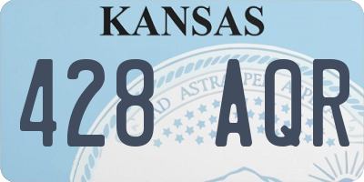 KS license plate 428AQR