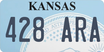 KS license plate 428ARA