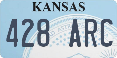 KS license plate 428ARC